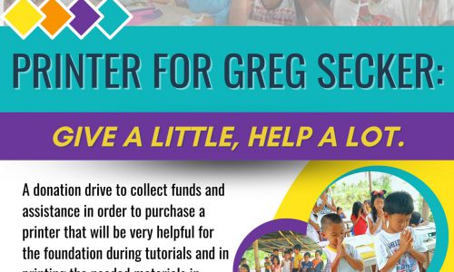 PRINTER FOR GREG SECKER: GIVE A LITTLE , HELP A LOT